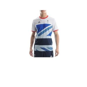 adidas Team GB Tennis T-Shirt – London 2012 (White, Size GB 32/34)