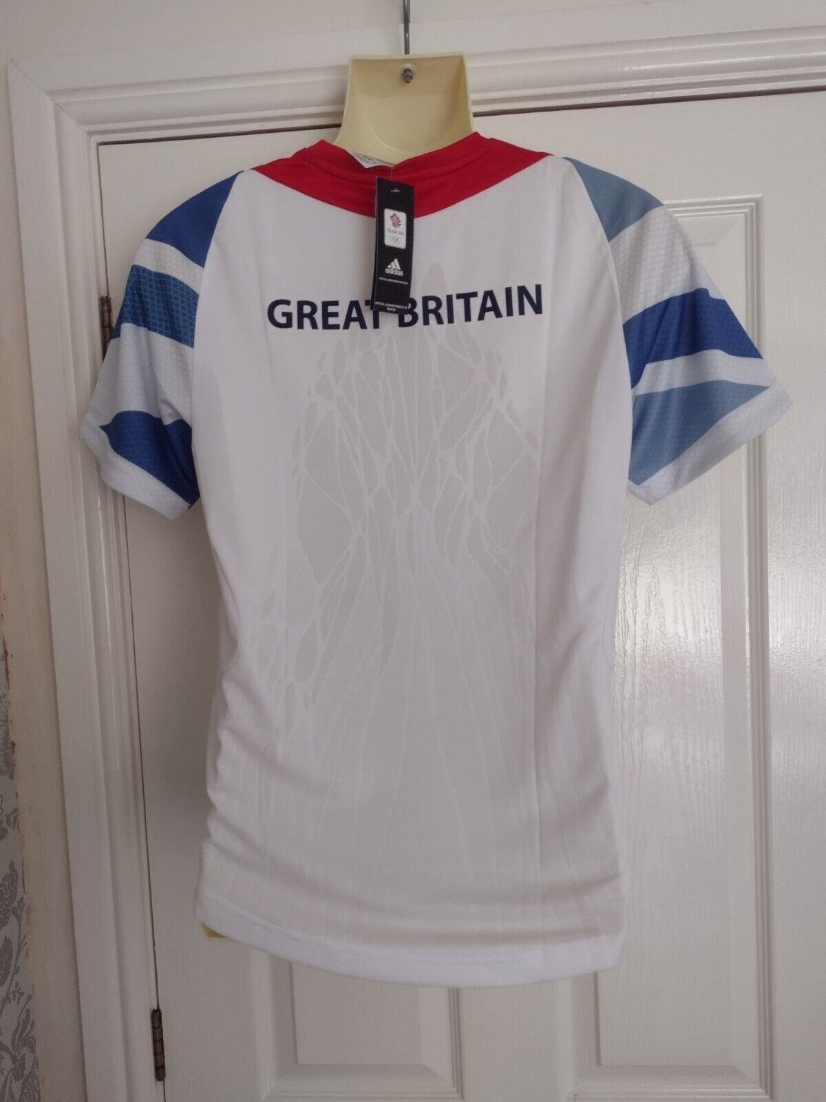 adidas Team GB Performance Tee – London 2012 (White/Vivid Red, GB 36/38) - Image 4