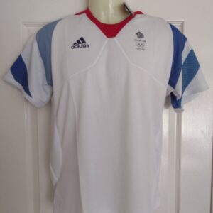 adidas Team GB Performance Tee – London 2012 (White/Vivid Red, GB 36/38)